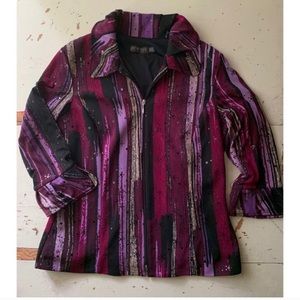 Picadilly : purple abstract print jacket